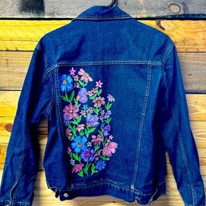 Vintage Hand Painted Jean Jacket